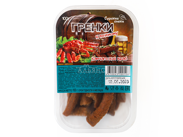 Сурские гренки Камчатский краб (100 гр) в Колпино