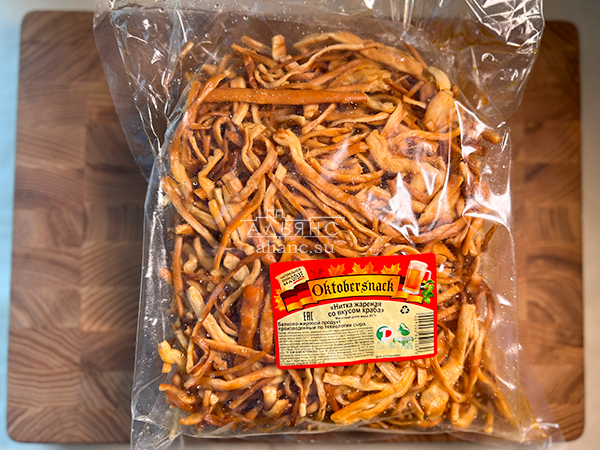 Нитка ЖАРЕНАЯ "Краб" Oktobtersnak 1 кг (сырный продукт) в Колпино