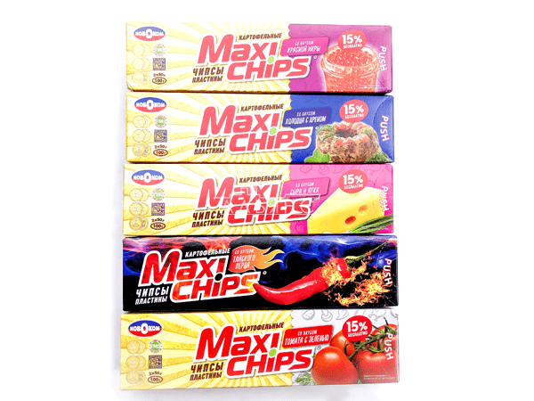 Чипсы "Maxi chips" ассорти 100 гр. в Колпино