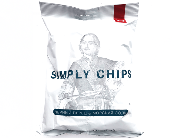 Картофельные чипсы "Simple chips" Морская соль и черный перец 80 гр. в Колпино